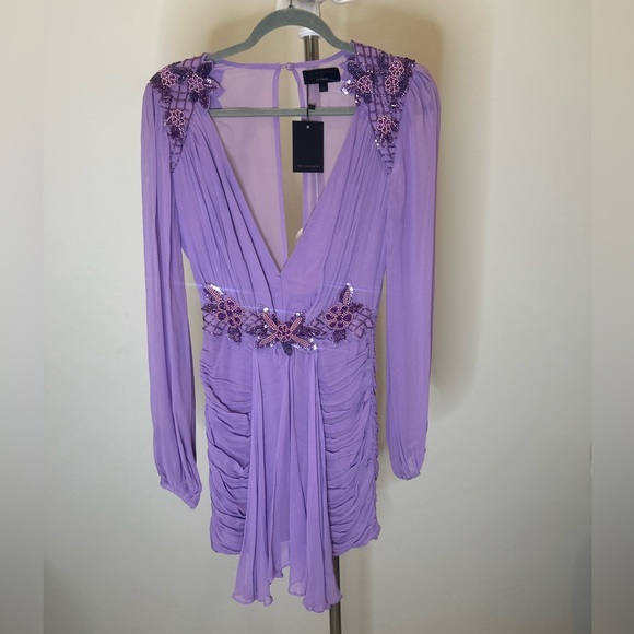 Michael Costello x Revolve Julieta Mini Dress; XS; Purple - Picture 1 of 6